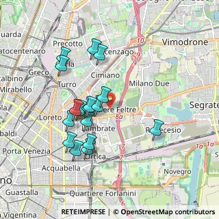 Mappa Via Passo Rolle, 20134 Milano MI, Italia (1.69944)