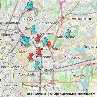 Mappa Via Passo Rolle, 20134 Milano MI, Italia (2.09167)