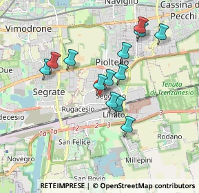 Mappa Via Jacopo della Quercia, 20096 Pioltello MI, Italia (1.58462)