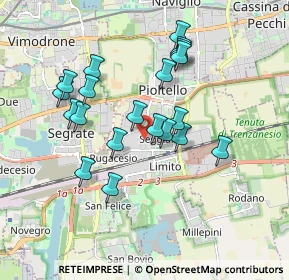 Mappa Via Jacopo della Quercia, 20096 Pioltello MI, Italia (1.6435)