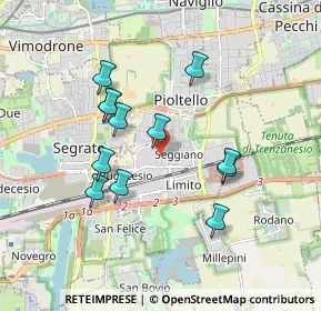 Mappa Via Jacopo della Quercia, 20096 Pioltello MI, Italia (1.62583)