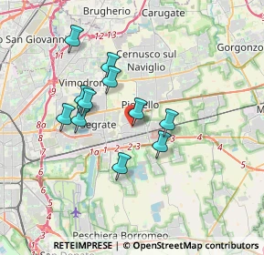 Mappa Via Jacopo della Quercia, 20096 Pioltello MI, Italia (2.96636)