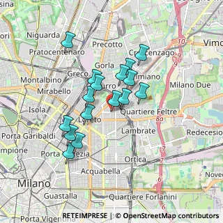 Mappa Via Luigi Mancinelli, 20131 Milano MI, Italia (1.43188)