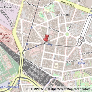 Mappa Via cola montano 40, 20159 Milano, Milano (Lombardia)