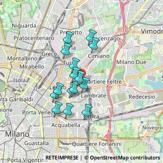 Mappa Via Pordenone, 20131 Milano MI, Italia (1.422)