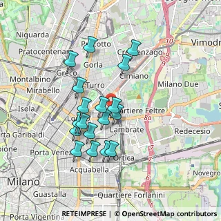 Mappa Via Pordenone, 20131 Milano MI, Italia (1.56611)