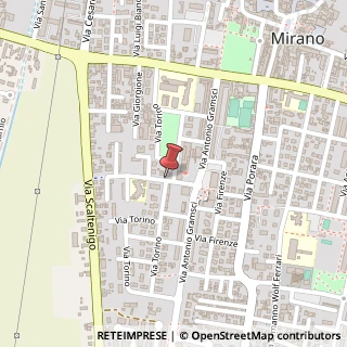 Mappa Via torino 107/a, 30172 Mirano, Venezia (Veneto)