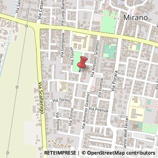Mappa Via Antonio Gramsci,  60, 30035 Mirano, Venezia (Veneto)