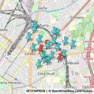 Mappa Via Casoretto, 20131 Milano MI, Italia (0.7005)