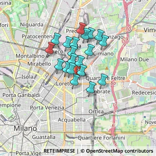 Mappa Via Casoretto, 20131 Milano MI, Italia (1.317)