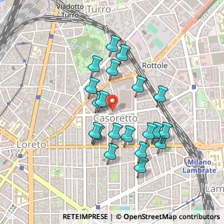 Mappa Via Casoretto, 20131 Milano MI, Italia (0.4065)