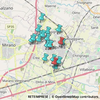 Mappa Via Fregene, 30038 Spinea VE, Italia (1.29)