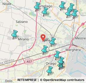 Mappa Via Fregene, 30038 Spinea VE, Italia (5.22071)