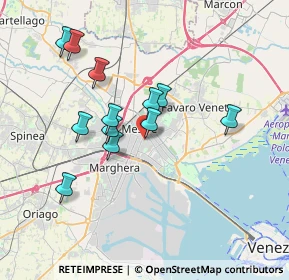 Mappa Via Andrea Costa, 30171 Venezia VE, Italia (3.21833)
