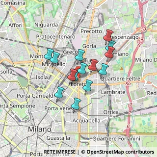 Mappa V.le Monza, 20124 Milano MI, Italia (1.29071)