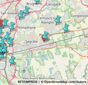 Mappa Via Gian Lorenzo Bernini, 20096 Pioltello MI, Italia (6.6355)
