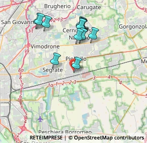 Mappa Via Gian Lorenzo Bernini, 20096 Pioltello MI, Italia (3.72385)