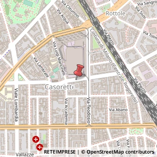 Mappa Via Casoretto, 40, 20131 Milano, Milano (Lombardia)