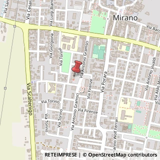 Mappa Via A. Gramsci, 64, 30035 Mirano, Venezia (Veneto)
