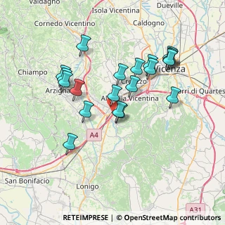 Mappa Superstrada Pedemontana Veneta, 36075 Montecchio Maggiore VI, Italia (6.953)