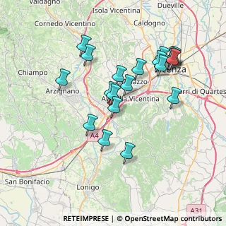 Mappa Superstrada Pedemontana Veneta, 36075 Montecchio Maggiore VI, Italia (7.071)