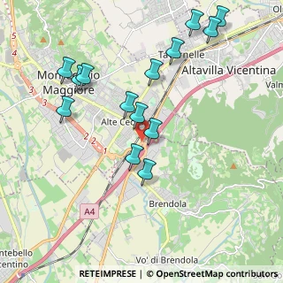 Mappa Superstrada Pedemontana Veneta, 36075 Montecchio Maggiore VI, Italia (2.08571)
