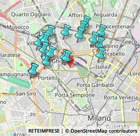 Mappa Via Gran San Bernardo, 20154 Milano MI, Italia (1.6615)