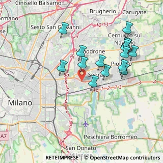 Mappa Via Bologna, 20054 Segrate MI, Italia (3.81933)
