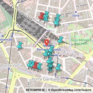 Mappa Stazione Garibaldi, 20124 Milano MI, Italia (0.2595)