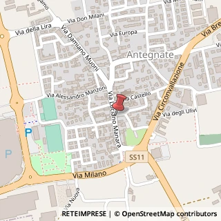 Mappa Via Luciano Manara, 49, 24051 Antegnate, Bergamo (Lombardia)