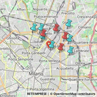 Mappa Via Antonio da Recanate, 20124 Milano MI, Italia (1.42182)