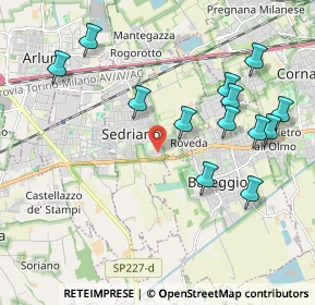 Mappa Centro Commerciale Bennet, 20018 Sedriano MI, Italia (2.15615)