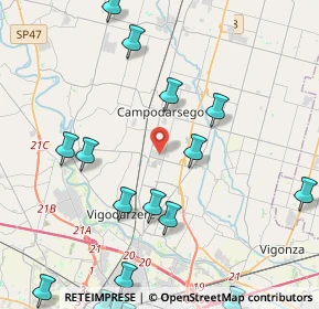 Mappa Via Antonio Pigafetta, 35011 Campodarsego PD, Italia (6.279)