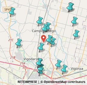 Mappa Via Antonio Pigafetta, 35011 Campodarsego PD, Italia (4.50278)