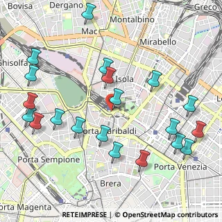 Mappa Stazione Porta Garibaldi, 20124 Milano MI, Italia (1.2375)