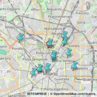 Mappa Stazione Porta Garibaldi, 20124 Milano MI, Italia (1.88083)