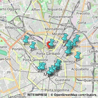 Mappa Stazione Porta Garibaldi, 20124 Milano MI, Italia (1.9285)