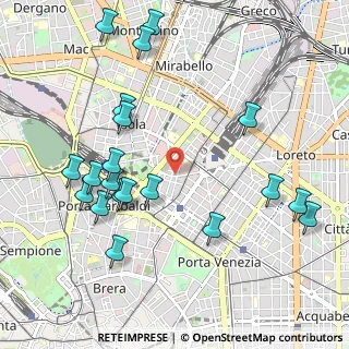 Mappa Via Gustavo Fara, 20124 Milano MI, Italia (1.167)