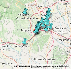 Mappa Via A. Pacinotti, 36040 Brendola VI, Italia (9.64)