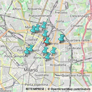 Mappa Via Settembrini, 20124 Milano MI, Italia (1.28167)