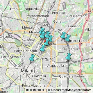 Mappa Via Carlo Gomes, 20124 Milano MI, Italia (1.11364)