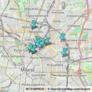 Mappa Via Carlo Gomes, 20124 Milano MI, Italia (1.32125)