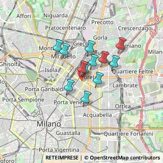Mappa Via Carlo Gomes, 20124 Milano MI, Italia (1.22167)