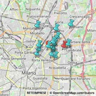 Mappa Via Carlo Gomes, 20124 Milano MI, Italia (1.06588)