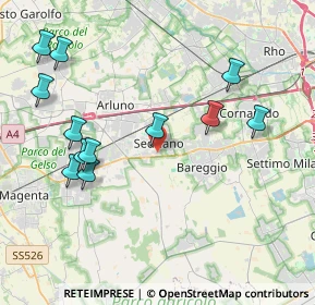 Mappa Via Achille Grandi, 20018 Sedriano MI, Italia (4.44167)