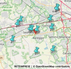 Mappa 20018 Bareggio MI, Italia (3.95833)