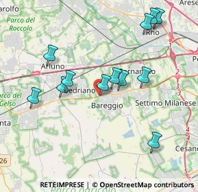Mappa 20018 Bareggio MI, Italia (3.92083)