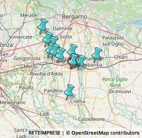 Mappa Via del Lavoro, 24043 Caravaggio BG, Italia (8.72333)