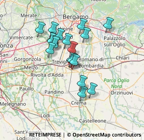 Mappa Via del Lavoro, 24043 Caravaggio BG, Italia (11.39)