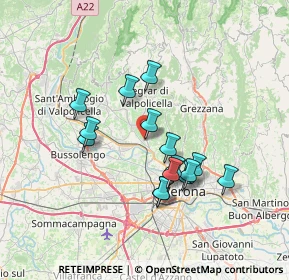 Mappa Via Archimede, 37024 Arbizzano-Santa Maria VR, Italia (6.09467)